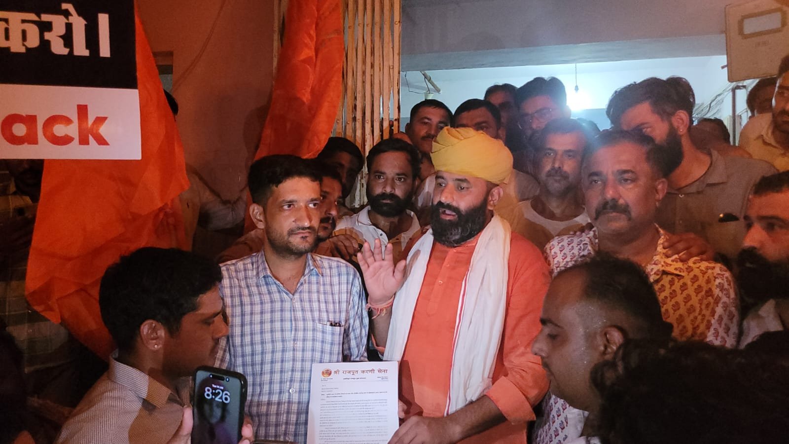 यूजीसी के विरोध में श्री राजपूत करणी सेना की पदयात्रा श्रीडूंगरगढ़ पहुंची
